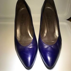 Charles Jourdan absolute purple leather heels pumps
